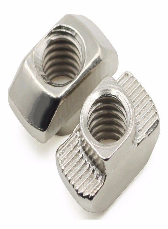 PZRT 3030 Series 50-Pack M6 T-Nuts,Carbon Steel Nickel-Plated Half Round Roll in Sliding T Slot Nut 8mm Slot Aluminum Profile Accessories - Image 3